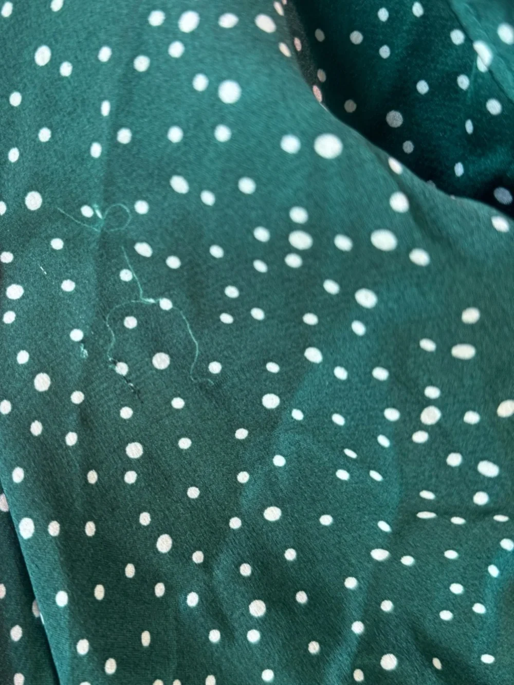 DAVI & DANI Teal Green Polka Dot Cowl Neck Midi Dress - Picture 9 of 10